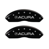 MGP 4 Caliper Covers Engraved Front & Rear Acura Black finish silver ch