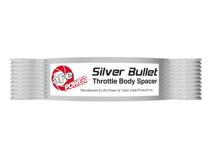 aFe 2020 Vette C8 Silver Bullet Aluminum Throttle Body Spacer Works w/ Factory Intake Only - Silver - eliteracefab.com
