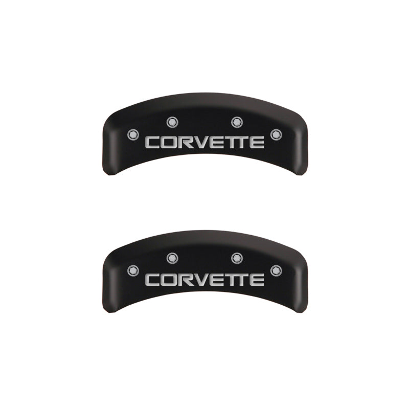 MGP 4 Caliper Covers Gloss Red Engraved with Corvette C4 (Full Kit 4 Pieces) - eliteracefab.com