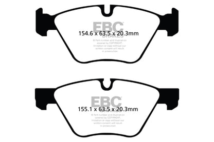 EBC 09+ BMW Z4 3.0 (E89) Yellowstuff Front Brake Pads - eliteracefab.com