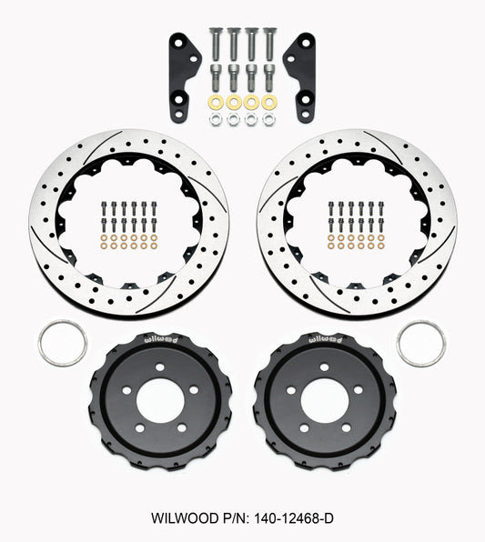 Wilwood Pro-Matrix Rear Kit Drilled 05-12 Mustang GT (2pc Hat/Rtr) Wilwood