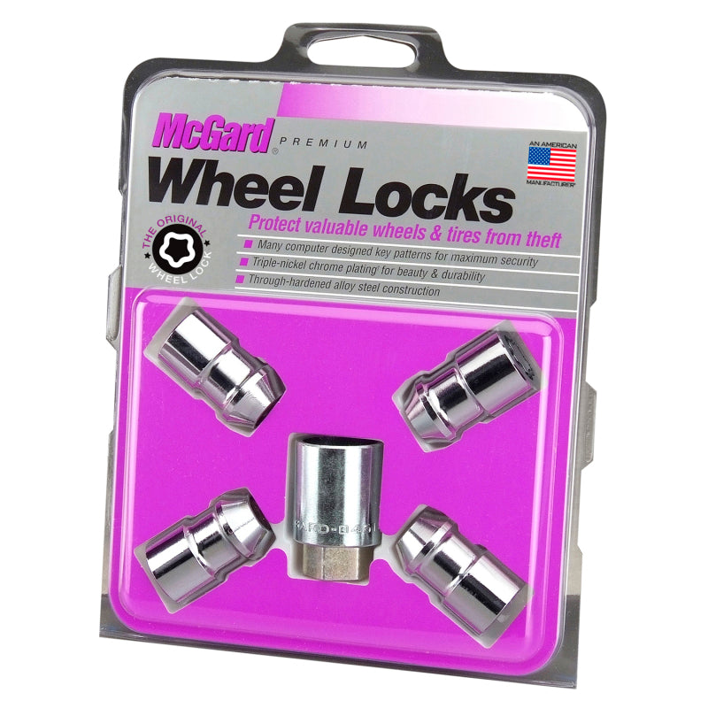 McGard Wheel Lock Nut Set - 4pk. (Cone Seat) 7/16-20 / 3/4 Hex / 1.46in. Length - Chrome - eliteracefab.com