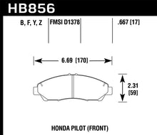 Load image into Gallery viewer, Hawk Performance LTS Front Brake Pads - HB856Y.667