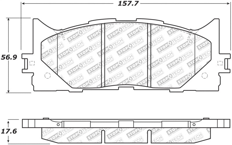 StopTech Street Select Brake Pads - Front - eliteracefab.com