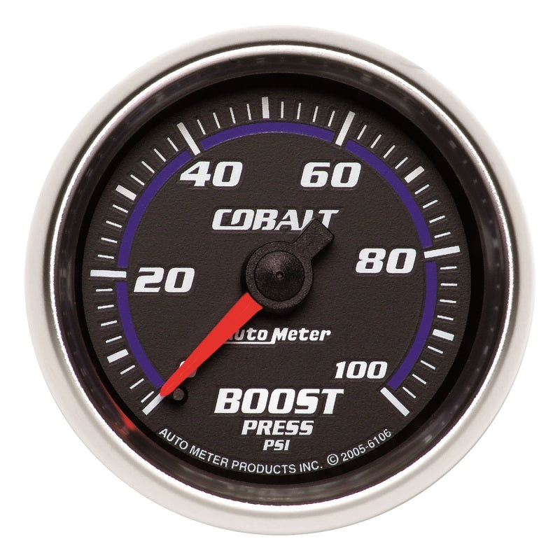 Autometer Cobalt 52mm 0-100psi Mechanical Boost Gauge 6106