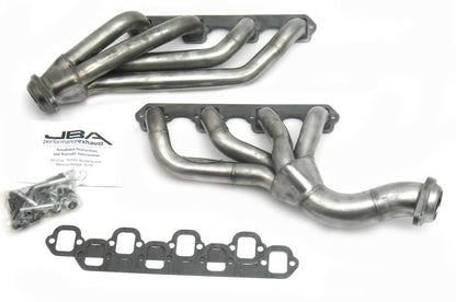 JBA 65-73 Ford Mustang 351W SBF w/T-5/Cable Clutch 1-5/8in Primary Raw 409SS Mid Length Header JBA