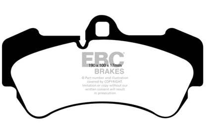 EBC 04-07 Porsche Cayenne 3.2 Yellowstuff Front Brake Pads - eliteracefab.com