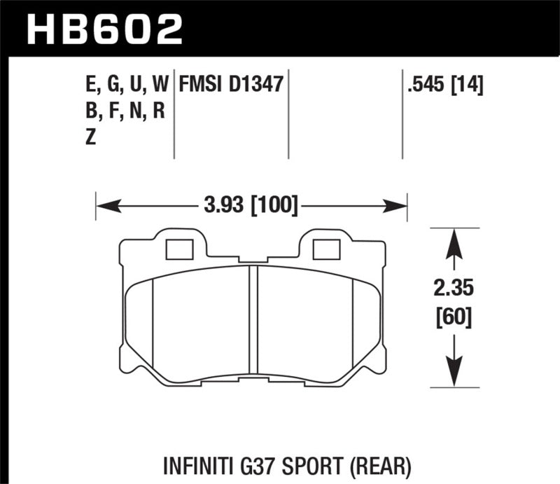 Hawk Performance ER-1 Rear Brake Pads - HB602D.545 Hawk Performance