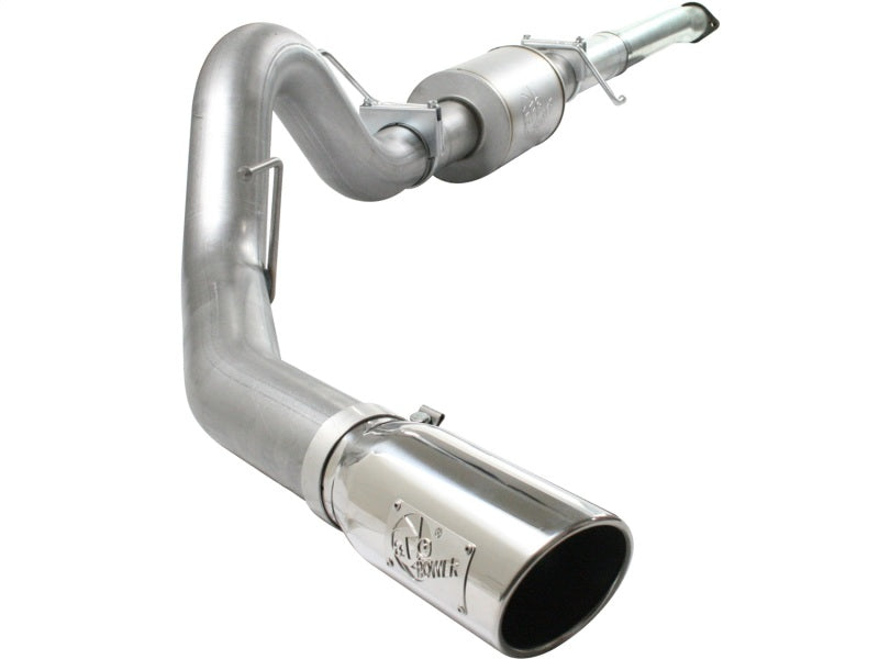 aFe Atlas Exhaust 4in Aluminized Cat-Back w/ 304 SS Polished Tip 11-13 Ford F-150 EcoBoost V6 3.5L - eliteracefab.com