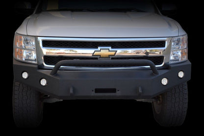 DV8 Offroad 07-13 Chevrolet Silverado 1500 Front Bumper - Black Powdercoat - eliteracefab.com