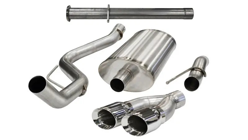 Corsa 11-13 Ford F-150 Raptor 6.2L V8 145in Wheelbase Polished Xtreme Cat-Back Exhaust - eliteracefab.com