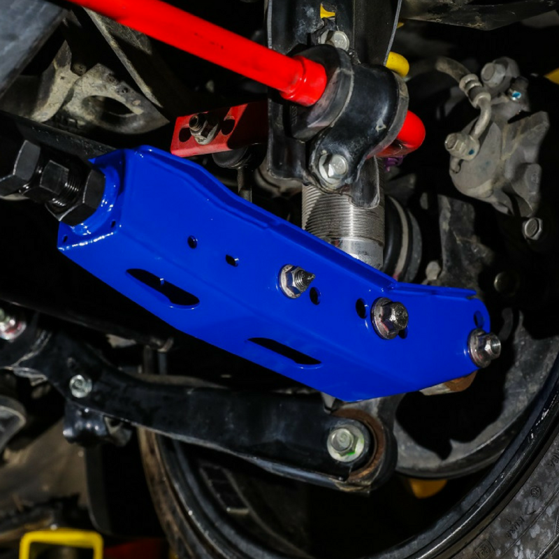 REAR LOWER CONTROL ARMS - AFTERMARKET END LINKS REQUIRED - TOYOTA 86 / SCION FR-S / SUBARU BRZ - Blue - eliteracefab.com