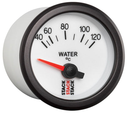 Autometer Stack 52mm 40-120 Deg C M10 Male Electric Water Temp Gauge - White ST3257