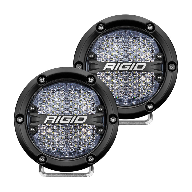 Rigid Industries 360-Series 4in LED Off-Road Diffused Beam - White Backlight (Pair) - eliteracefab.com