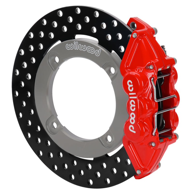 Wilwood 19-22 Honda Talon 1000 Red 4-Piston Rear Kit 11.25in - Drilled Rotors Wilwood