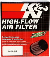 K&N Round Tapered Universal Air Filter 4in Flange ID x 5.375 Base OD x 4in Top OD x 6.5in H - eliteracefab.com