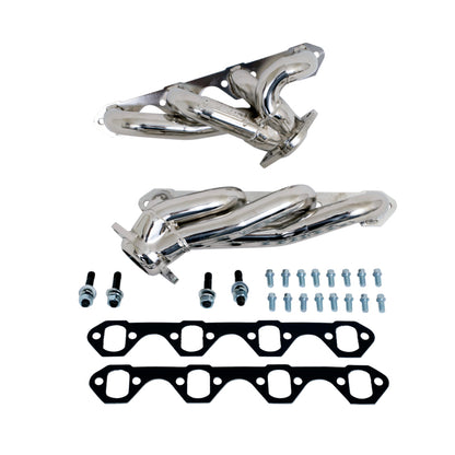 BBK 87-95 Ford F150 Truck 5.0 302 Shorty Unequal Length Exhaust Headers - 1-5/8 Silver Ceramic BBK