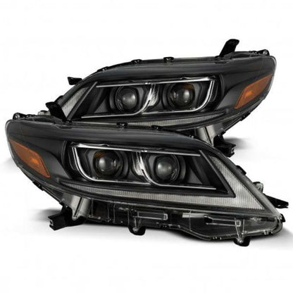 AlphaRex 880764 11-21 Toyota Sienna PRO-Series Proj Headlights Plank Style Black w/Seq Signal/DRL