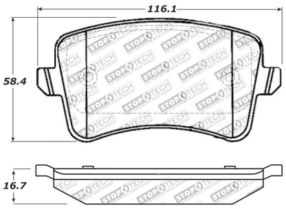 STOPTECH PERFORMANCE BRAKE PADS, 309.13860 - eliteracefab.com