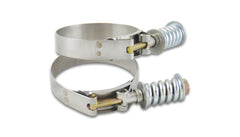Vibrant SS T-Bolt Clamps Pack of 2 Size Range: 3.53in to 3.83in OD For use w/ 3.25in ID Coupling.