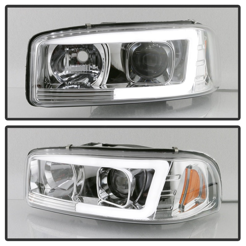 Spyder GMC Sierra 1500/2500/3500 99-06 V2 Projector Headlights - DRL - Chrome PRO-YD-CDE00V2-LB-C - eliteracefab.com