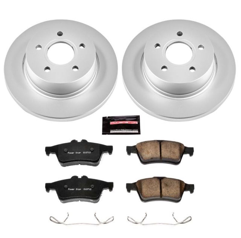 Power Stop 12-18 Ford Focus Rear Z17 Evolution Geomet Coated Brake Kit PowerStop