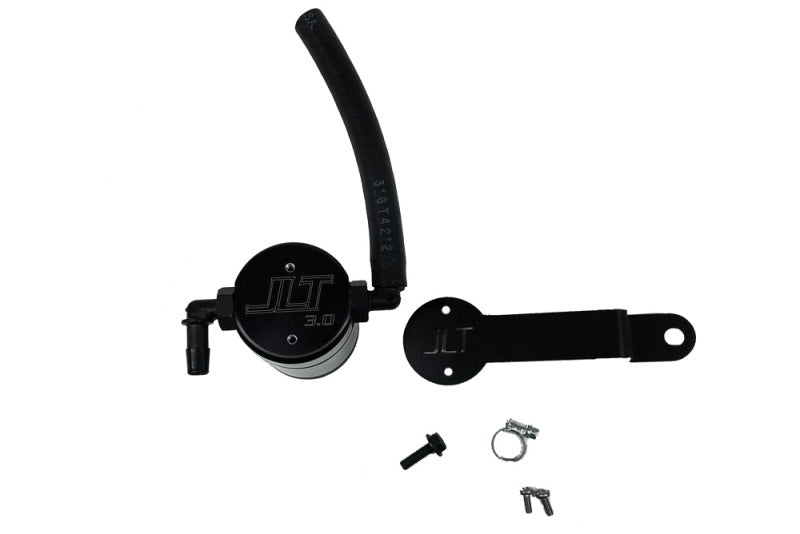 J&L 17-19 Honda Civic Type R Passenger Side Oil Separator 3.0 - Black Anodized - eliteracefab.com