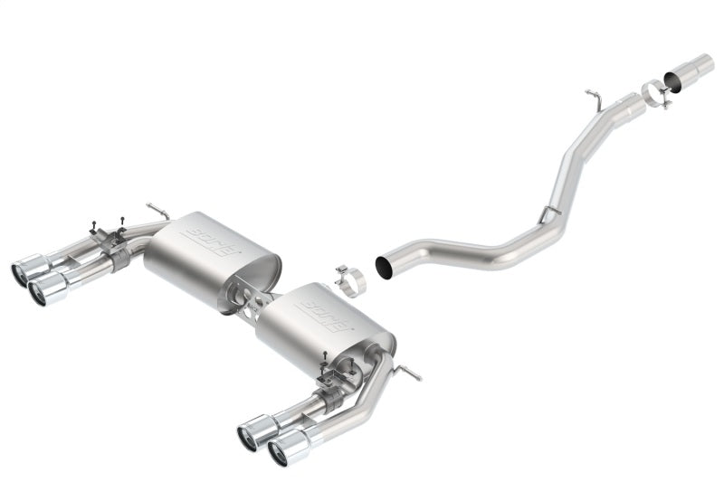 Borla 13-15 Audi S3 S-Type Dual Round Rolled Catback Exhaust - eliteracefab.com