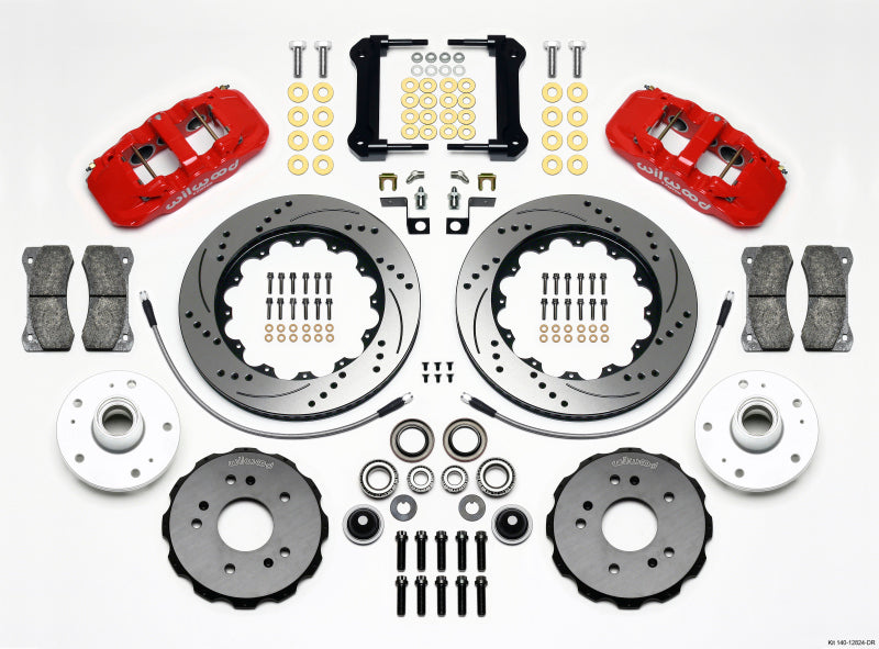 Wilwood AERO6 Front Truck Kit 14.25in Drill Red 97-03 Ford F150 Wilwood