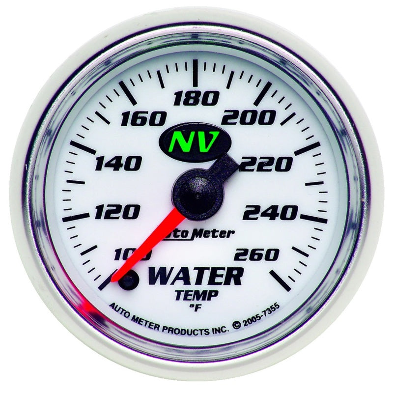 Autometer NV 2-1/16in 100-260 Deg F Stepper Motor Water Temp Gauge 7355