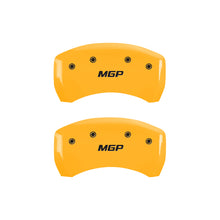 Load image into Gallery viewer, MGP Rear set 2 Caliper Covers Engraved Rear MGP Yellow finish black ch MGP