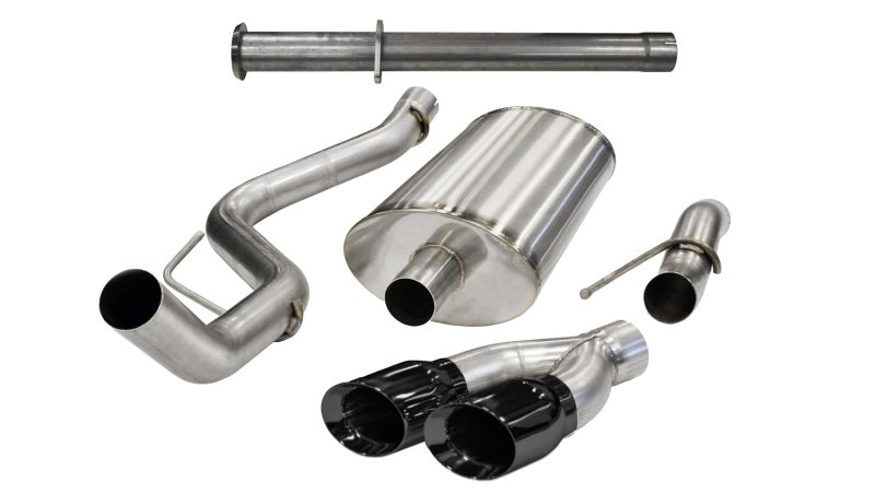 Corsa 11-14 Ford F-150 Raptor 6.2L V8 133in Wheelbase Black Xtreme Cat-Back Exhaust - eliteracefab.com