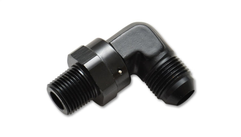 Vibrant Performance Male AN to Male NPT 90 Degree Swivel Adapter, -12 AN to 1/2in NPT, AN/NPT/ORB Performance Fluid Plumbing - Part 11361