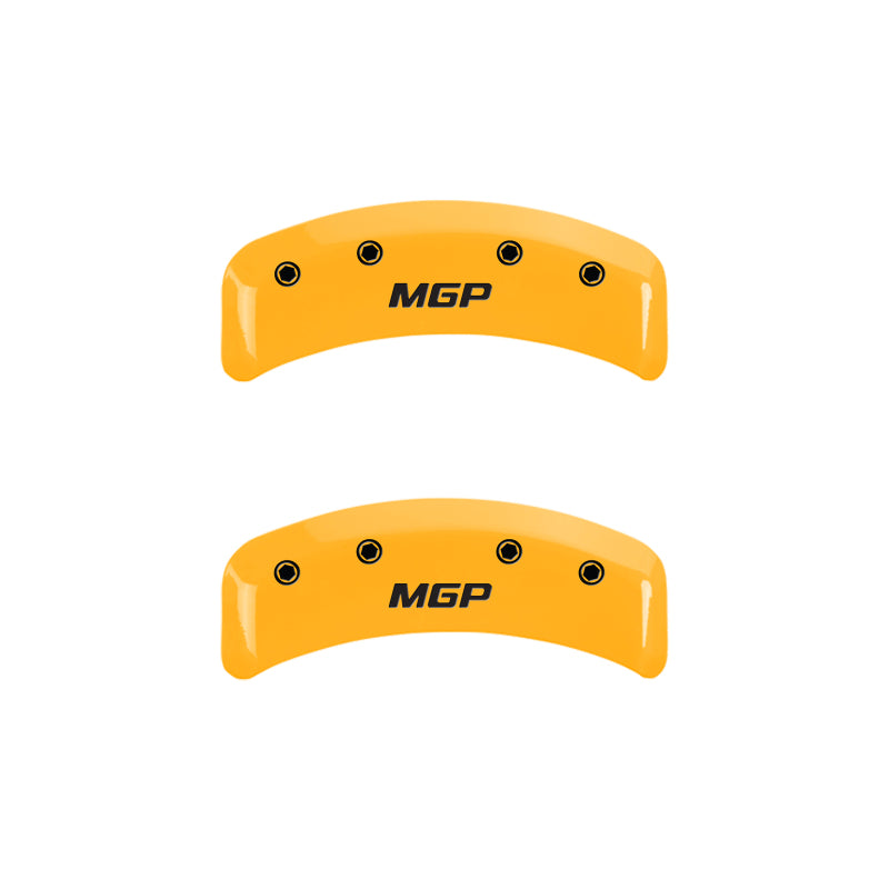 MGP 4 Caliper Covers Engraved Front & Rear MGP Black finish silver ch MGP