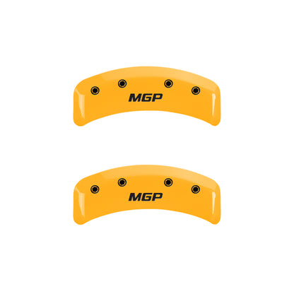 MGP 4 Caliper Covers Engraved Front & Rear MGP Black finish silver ch MGP