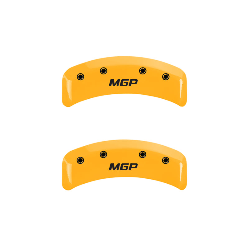MGP 4 Caliper Covers Engraved Front & Rear MGP Yellow finish black ch MGP
