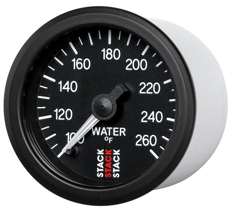 AutoMeter GAUGE; WATER TEMP; PRO STEPPER MOTOR; 52MM; BLK; 100-260deg.F; 1/8in. NPTF MALE AutoMeter