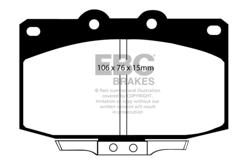 EBC 86-89 Mazda RX7 2.4 (1.3 Rotary)(Vented Rear Rotors) Greenstuff Front Brake Pads - eliteracefab.com