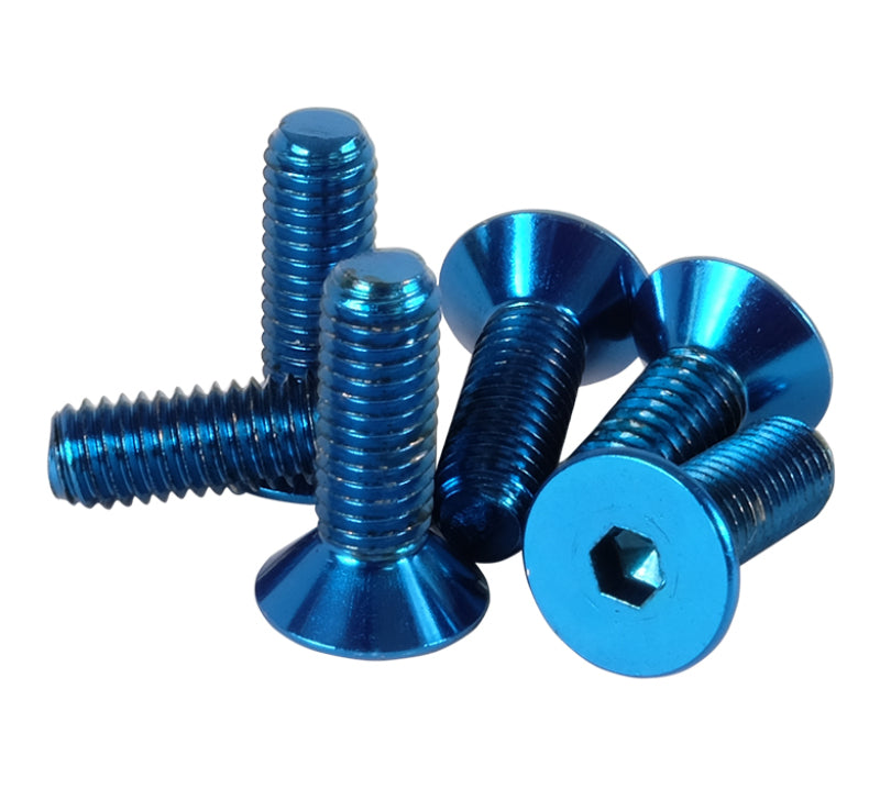 NRG Steering Wheel Screw Kit Upgrade Blue Conical - eliteracefab.com