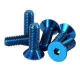 NRG Steering Wheel Screw Kit Upgrade Blue Conical - SWS-100BL