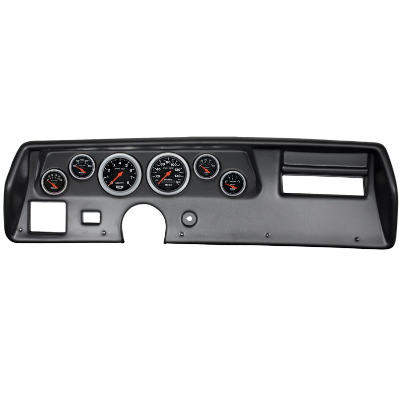 Autometer Sport-Comp 70-72 Chevelle SS/El Camino Dash Kit 6pc Tach / MPH / Fuel / Oil / WTMP / Volt 7025-SC