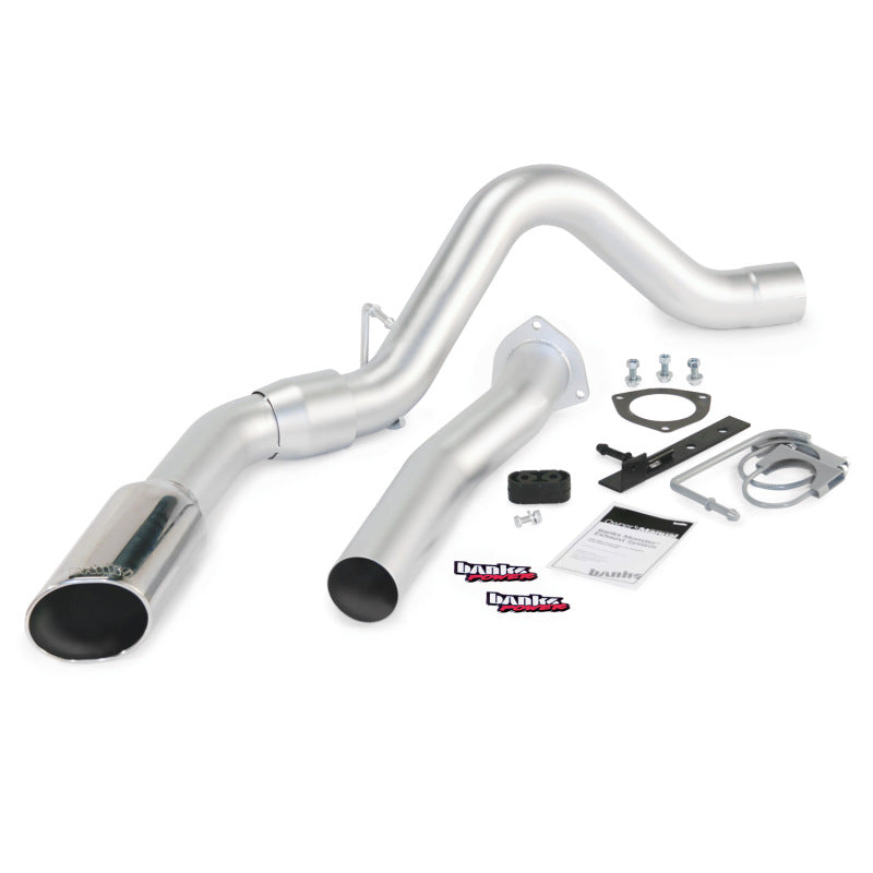 Banks Power 07-10 Chevy 6.6L LMM ECSB-CCLB Monster Exhaust System - SS Single Exhaust w/ Chrome Tip - eliteracefab.com