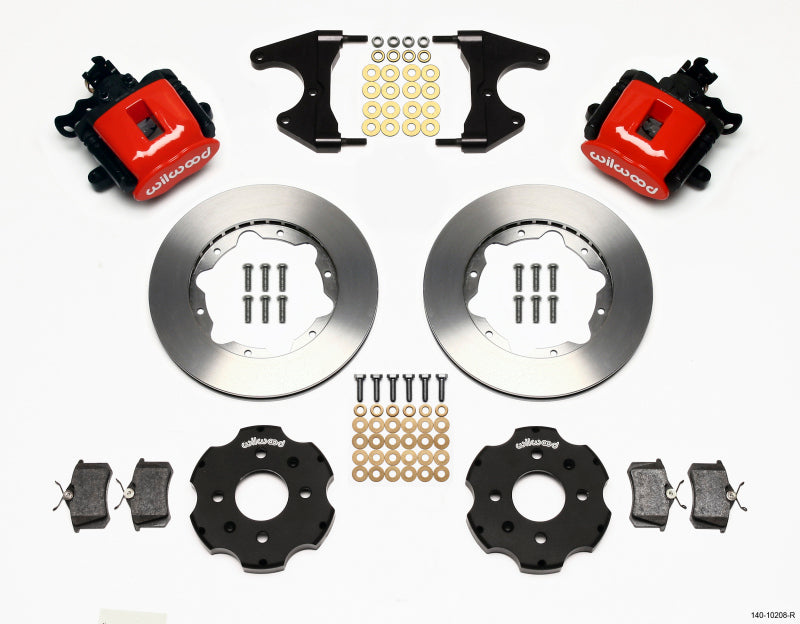 Wilwood Combination Parking Brake Rear Kit 11.00in Red Civic / Integra Drum 2.46 Hub Offset Wilwood