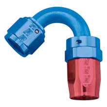 Load image into Gallery viewer, Russell Performance -12 AN Red/Blue 120 Degree Full Flow Swivel Hose End (With 1-1/8in Radius)