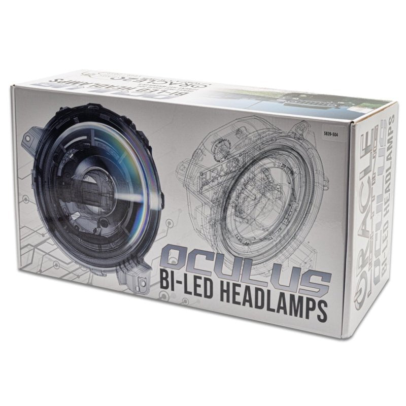 Oracle Oculus Bi-LED Projector Headlights for Jeep JL/Gladiator JT - Graphite Metallic - 5500K - eliteracefab.com