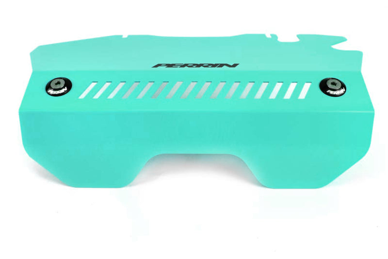 Perrin 15-19 Subaru WRX Pulley Cover (For FA DIT Engines) - Hyper Teal - eliteracefab.com