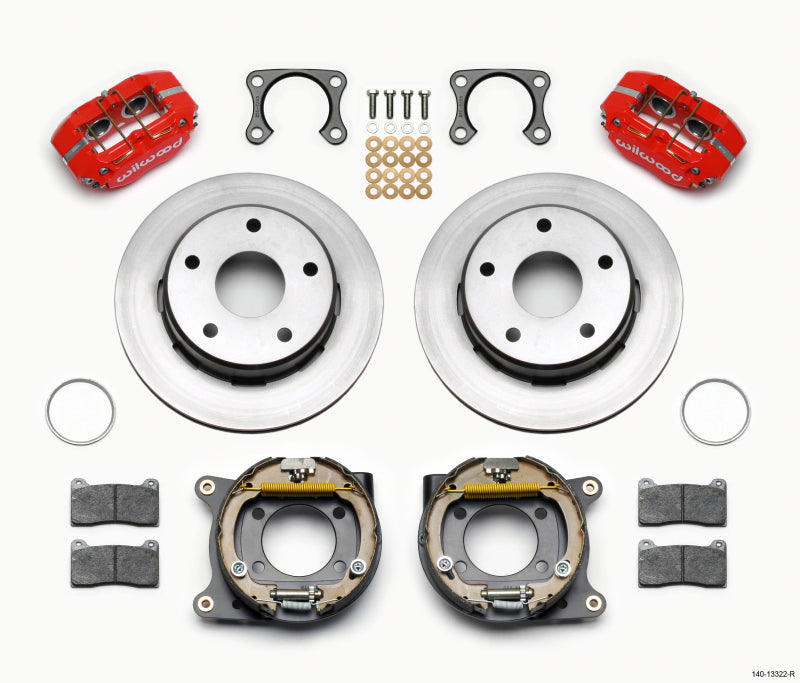 Wilwood Dynapro Lug Mount P/S Park Brake Kit Red Big Ford 2.36in Off Bronco 5 x 5.50 Wilwood