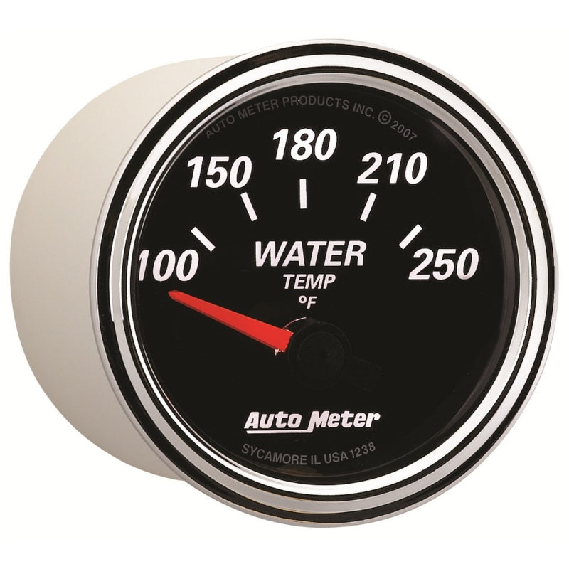 Autometer Designer Black II 52mm 250 Deg F Water Temp Gauge 1238