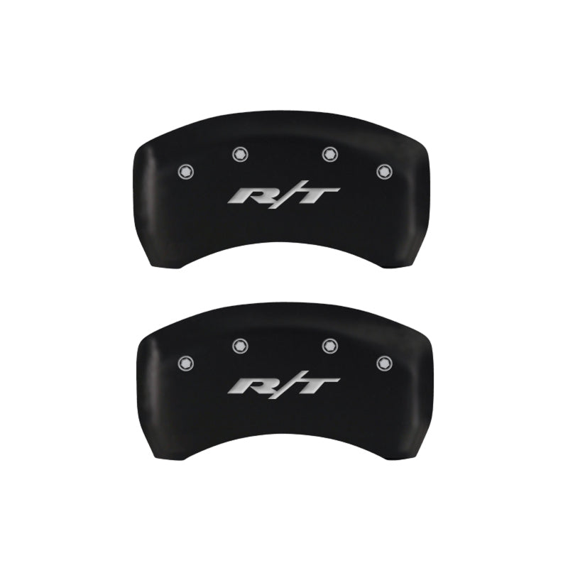 MGP 4 Caliper Covers Engraved Front & Rear RT1-Truck Red finish silver ch - eliteracefab.com