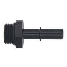 Load image into Gallery viewer, DeatschWerks 8AN ORB Male to 3/8in Male EFI Quick Connect Adapter - Anodized Matte Black